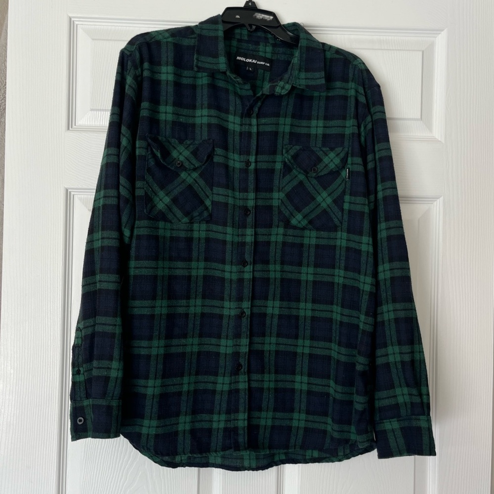 Molokai Surf Co. Plaid Button Down Shirt